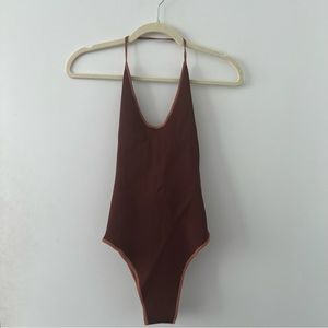 Hanifa Halter Bodysuit